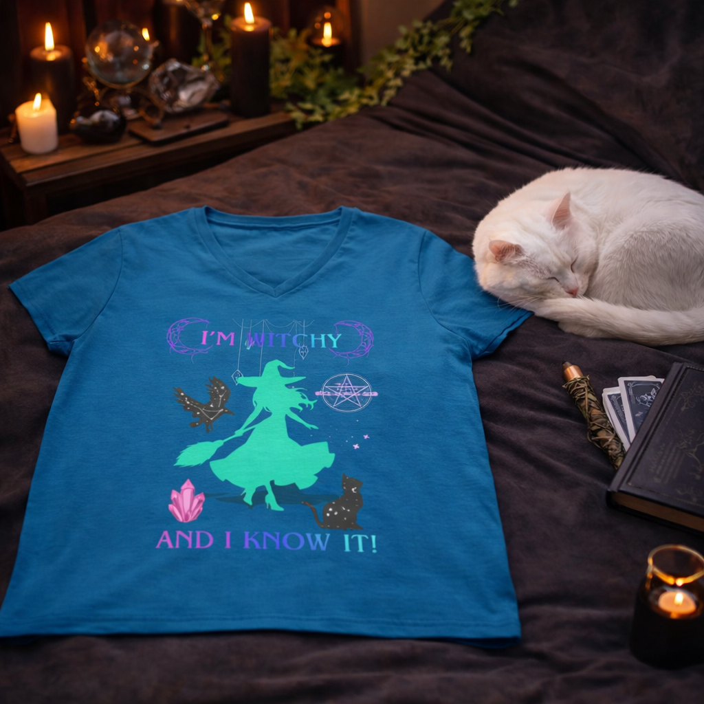 Witchy and I Know It Women's V-Neck Tee
