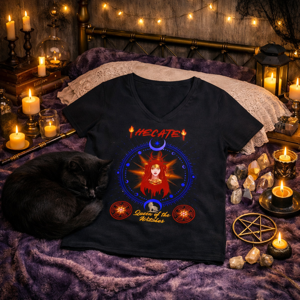 Hecate - Queen of the Witches Women's V-Neck Tee