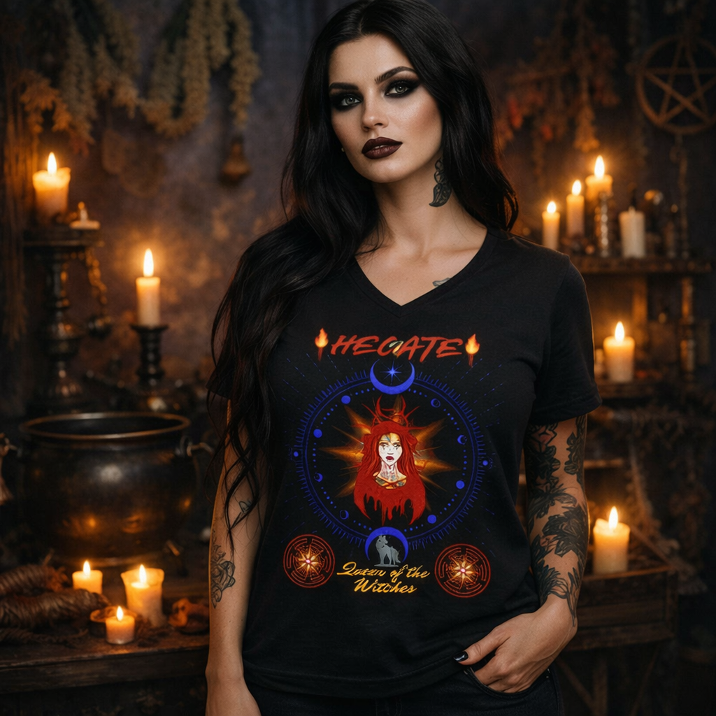 Hecate - Queen of the Witches Women's V-Neck Tee