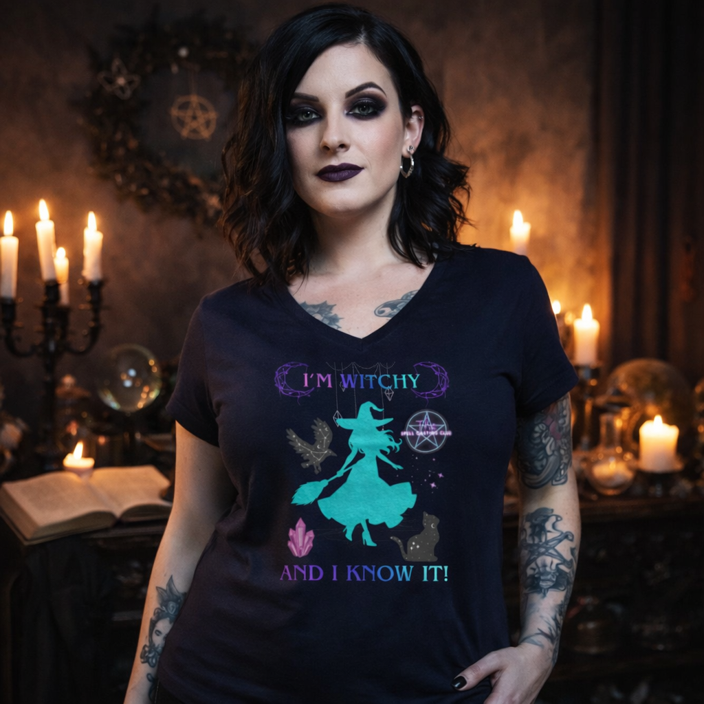 Witchy and I Know It Women's V-Neck Tee
