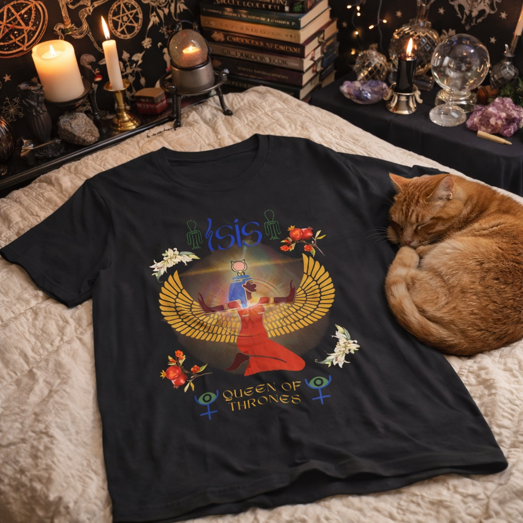 Isis "Queen of Thrones" Mythic Goddess Tee | Goddess Collection