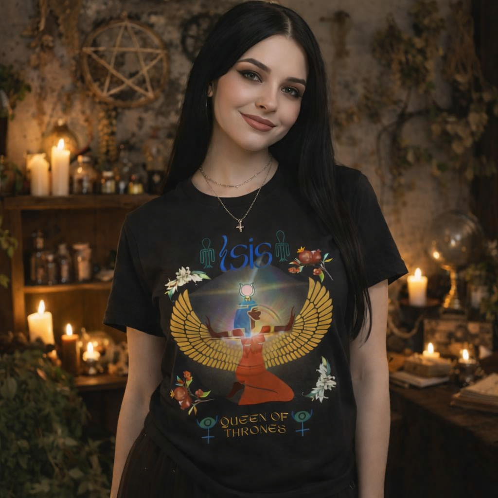 Isis "Queen of Thrones" Mythic Goddess Tee | Goddess Collection