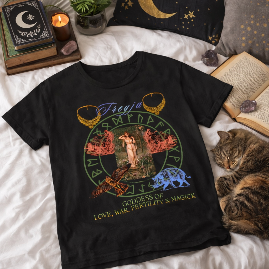 Freyja Goddess of Love, War, Fertility & Magick Tee | Goddess Collection