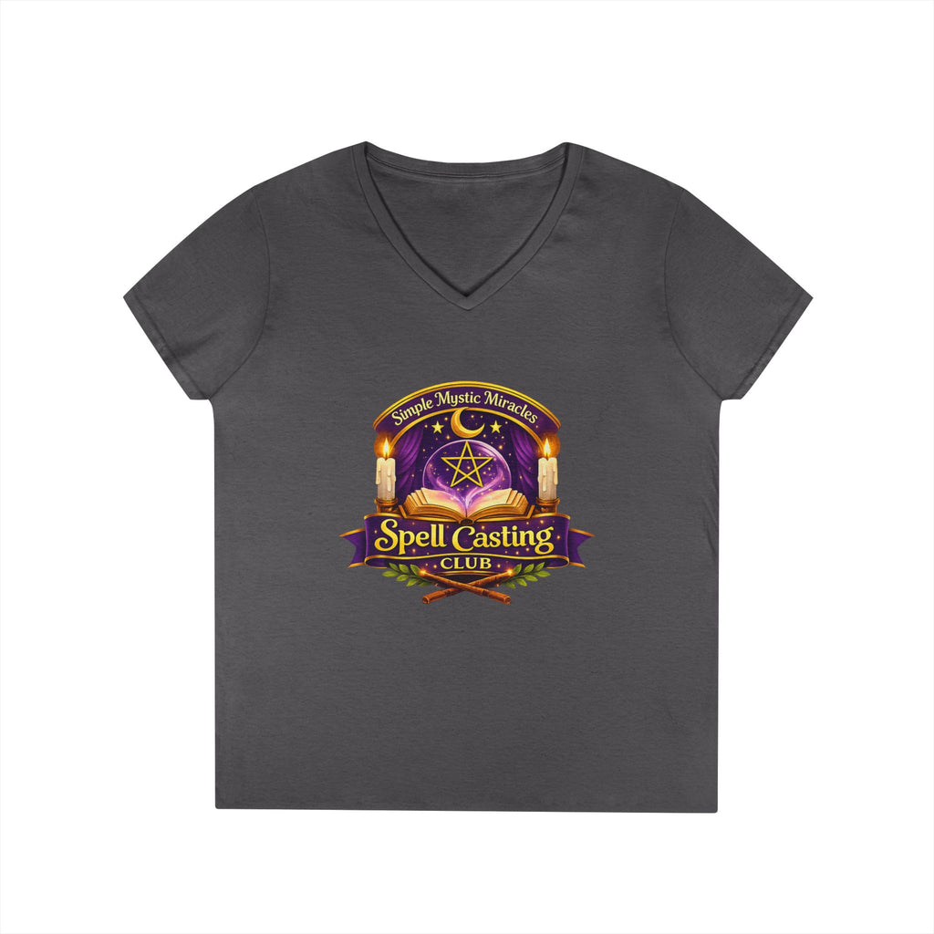 Simple Mystic Miracles Spell Casting Club Women’s V-Neck Tee