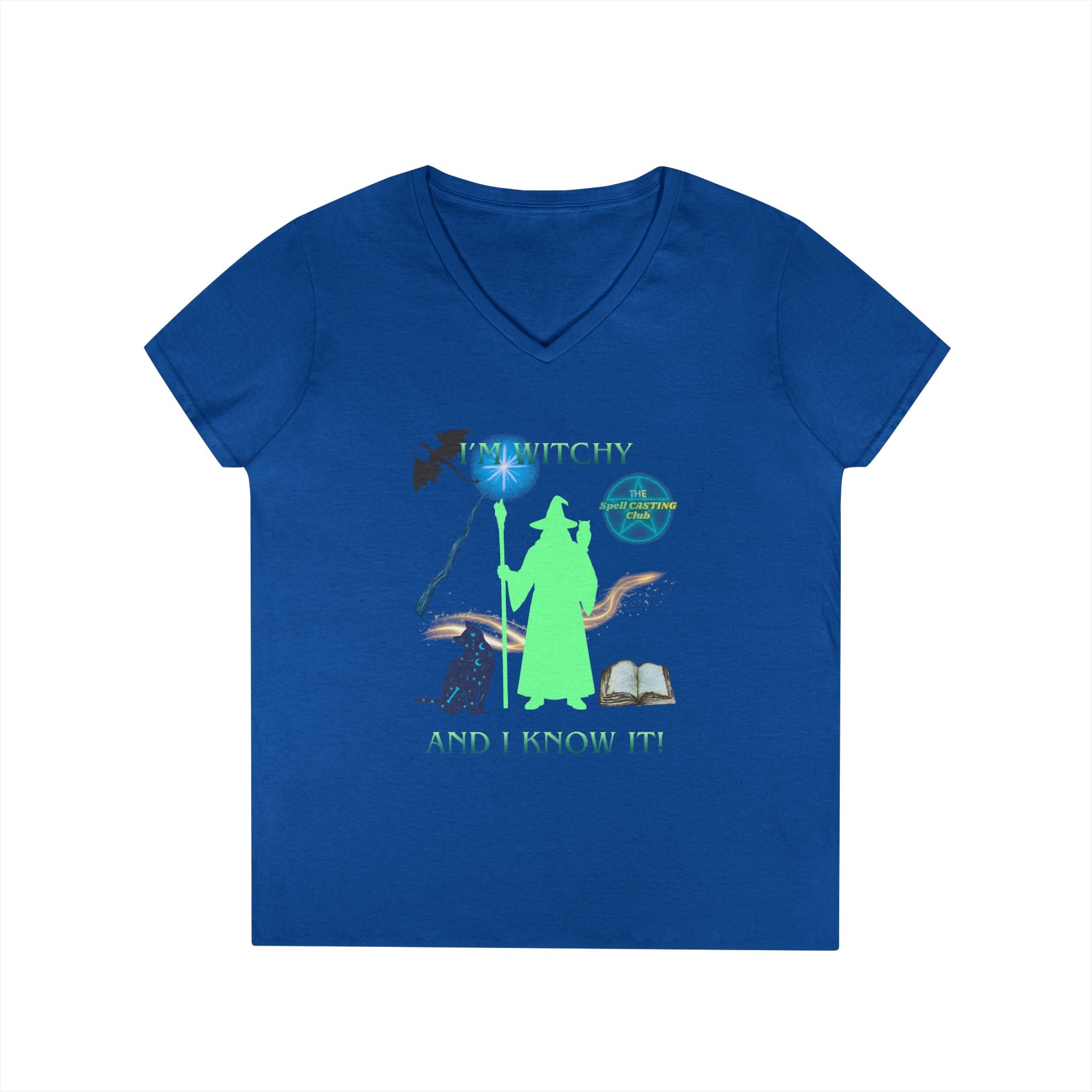 Witchy and I Know It Wizard Women's V-Neck Tee