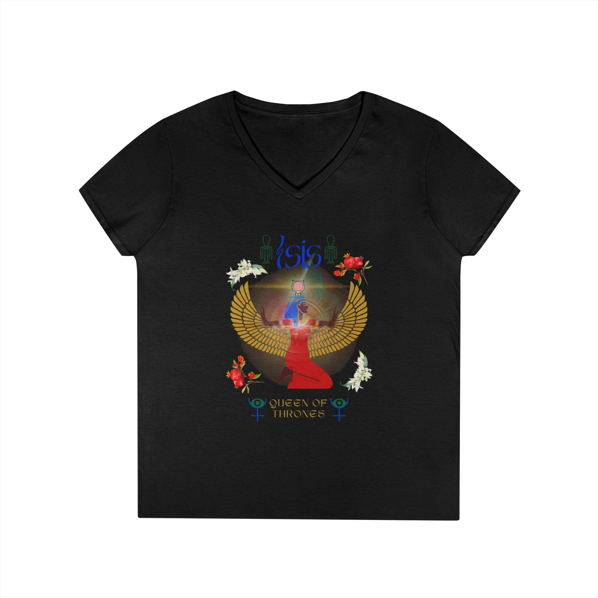 Isis "Queen of Thrones" Women's V-Neck Tee | Goddess Collection